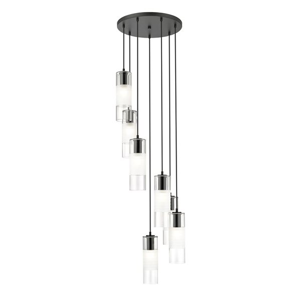 Z-Lite Alton Matte Black 7-Light Draped Chandelier