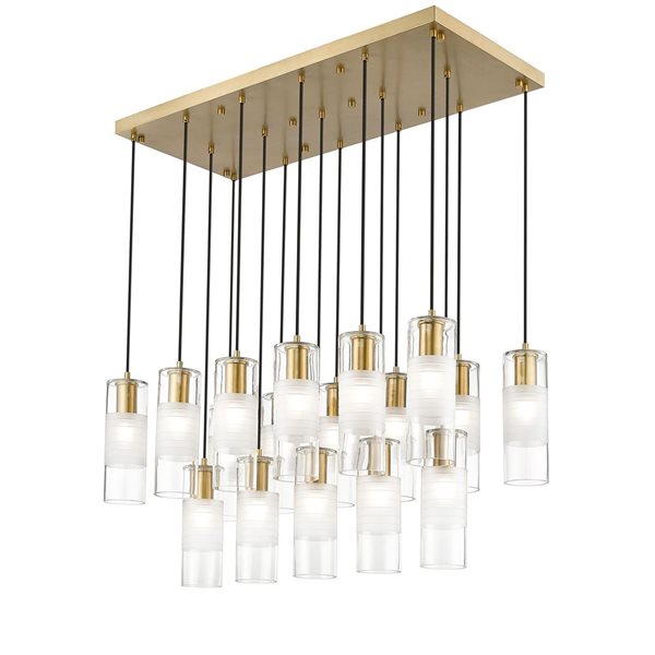 Z-Lite Alton Modern Gold 17-Light Linear Chandelier