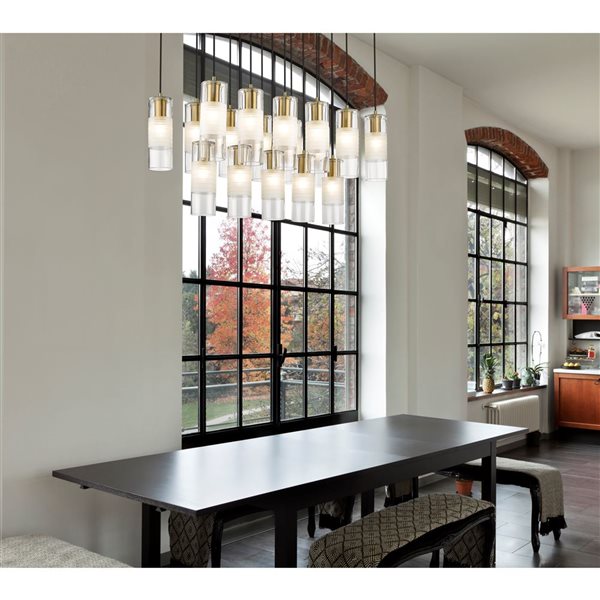 Z-Lite Alton Modern Gold 17-Light Linear Chandelier