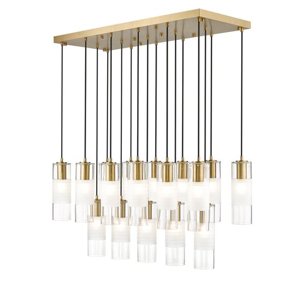 Z-Lite Alton Modern Gold 17-Light Linear Chandelier