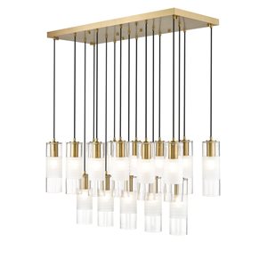 Z-Lite Alton Modern Gold 17-Light Linear Chandelier