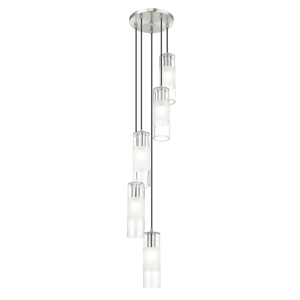 Z-Lite Alton Brushed Nickel 5-Light Draped Chandelier