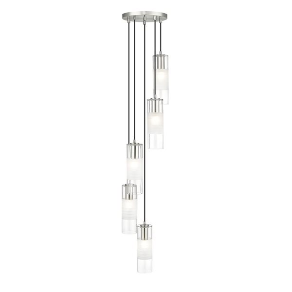 Z-Lite Alton Brushed Nickel 5-Light Draped Chandelier