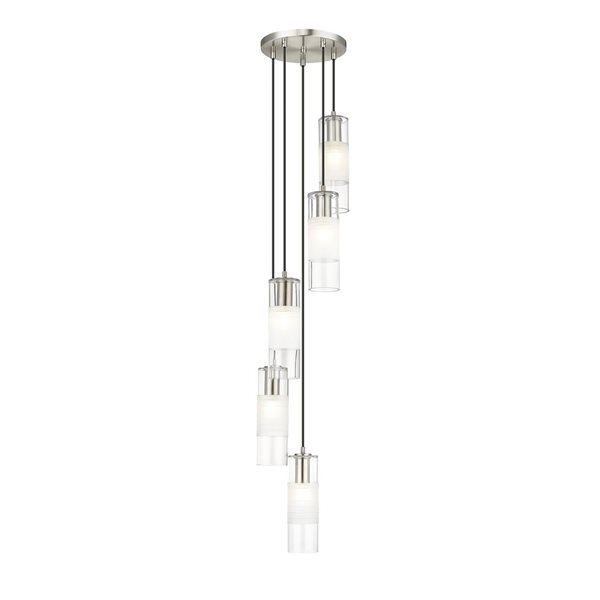 Z-Lite Alton Brushed Nickel 5-Light Draped Chandelier