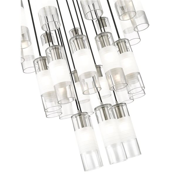 Z-Lite Alton Brushed Nickel 27-Light Draped Chandelier