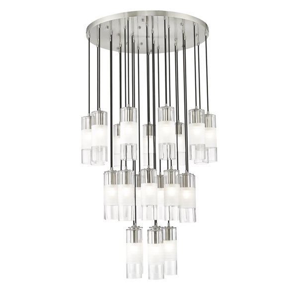 Z-Lite Alton Brushed Nickel 27-Light Draped Chandelier