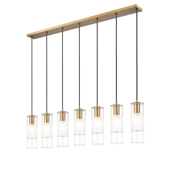 Z-Lite Alton Modern Gold 7-Light Linear Chandelier