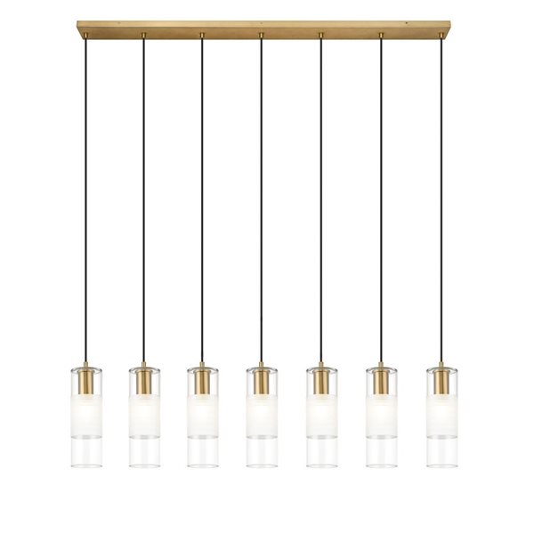 Z-Lite Alton Modern Gold 7-Light Linear Chandelier