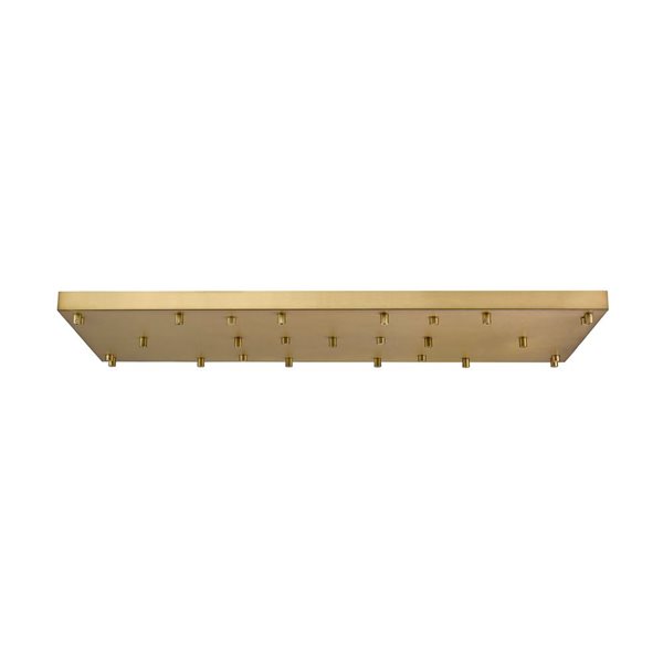 Z-Lite Multi Point Canopy 42-in Rubbed Brass 17-Light Ceiling Plate