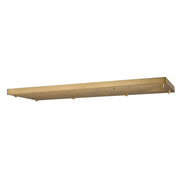 Z-Lite Multi Point Canopy 42-in Rubbed Brass 17-Light Ceiling Plate