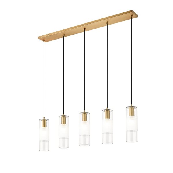 Z-Lite Alton Modern Gold 5-Light Linear Chandelier