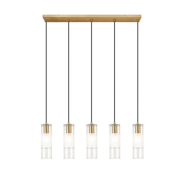 Z-Lite Alton Modern Gold 5-Light Linear Chandelier