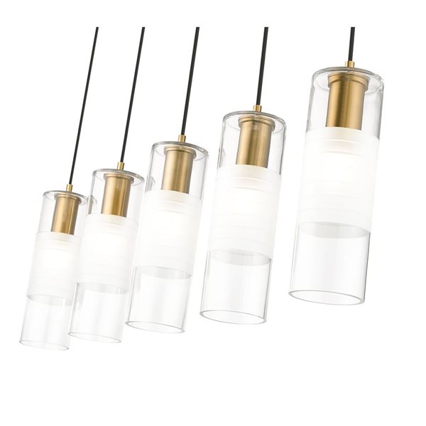 Z-Lite Alton Modern Gold 5-Light Linear Chandelier