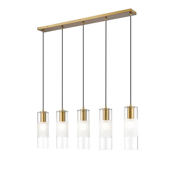 Z-Lite Alton Modern Gold 5-Light Linear Chandelier