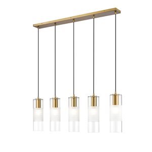 Z-Lite Alton Modern Gold 5-Light Linear Chandelier