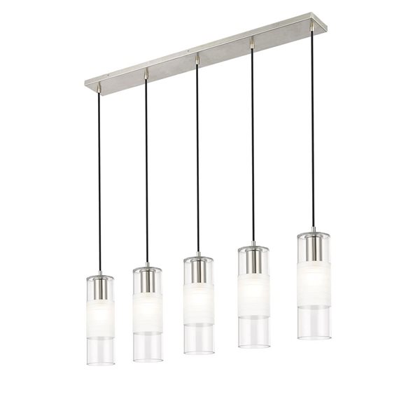 Z-Lite Alton Brushed Nickel 5-Light Linear Chandelier