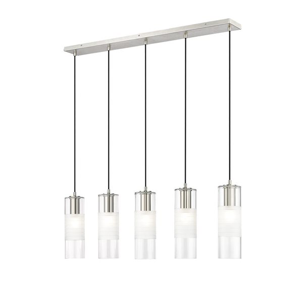 Z-Lite Alton Brushed Nickel 5-Light Linear Chandelier