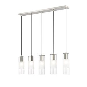 Z-Lite Alton Brushed Nickel 5-Light Linear Chandelier