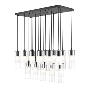 Z-Lite Alton Matte Black 17-Light Linear Chandelier