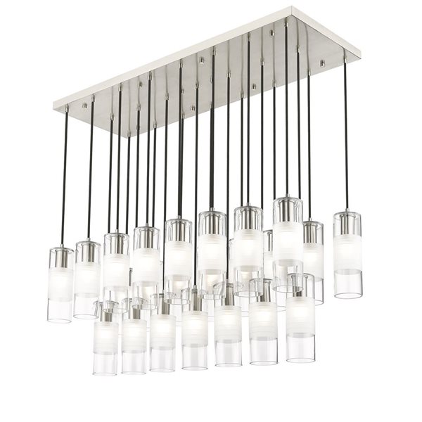 Z-Lite Alton Brushed Nickel 23-Light Linear Chandelier