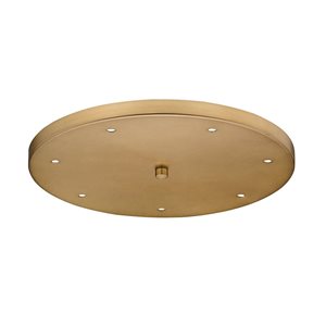 Z-Lite Multi Point Canopy 18-in Rubbed Brass 7-Light Ceiling Plate