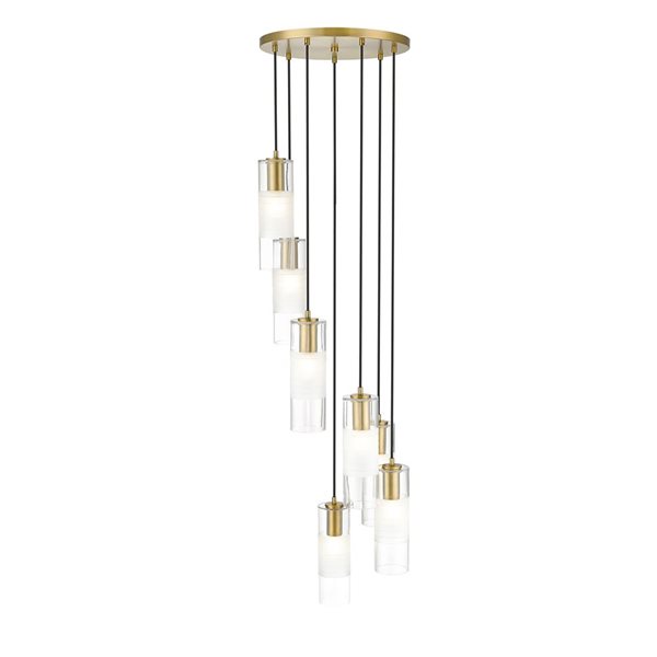 Z-Lite Alton Modern Gold 7-Light Draped Chandelier