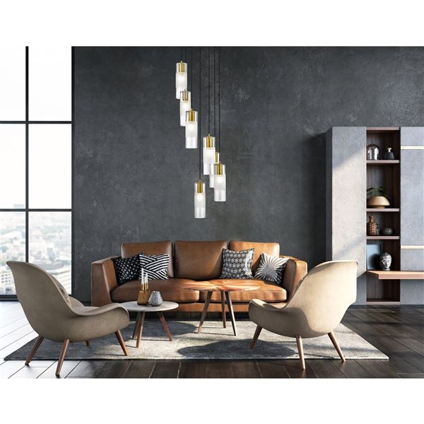 Z-Lite Alton Modern Gold 7-Light Draped Chandelier