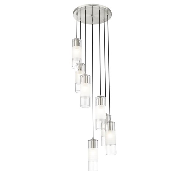 Z-Lite Alton Brushed Nickel 7-Light Draped Chandelier