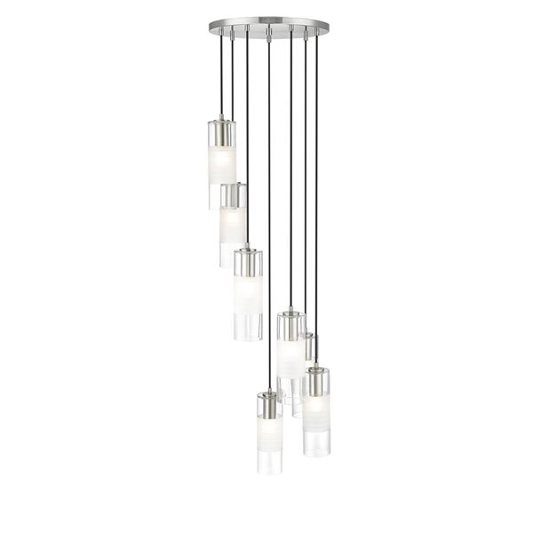 Z-Lite Alton Brushed Nickel 7-Light Draped Chandelier