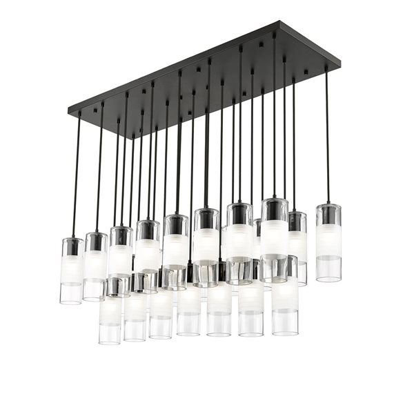 Z-Lite Alton Matte Black 23-Light Linear Chandelier