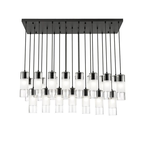 Z-Lite Alton Matte Black 23-Light Linear Chandelier