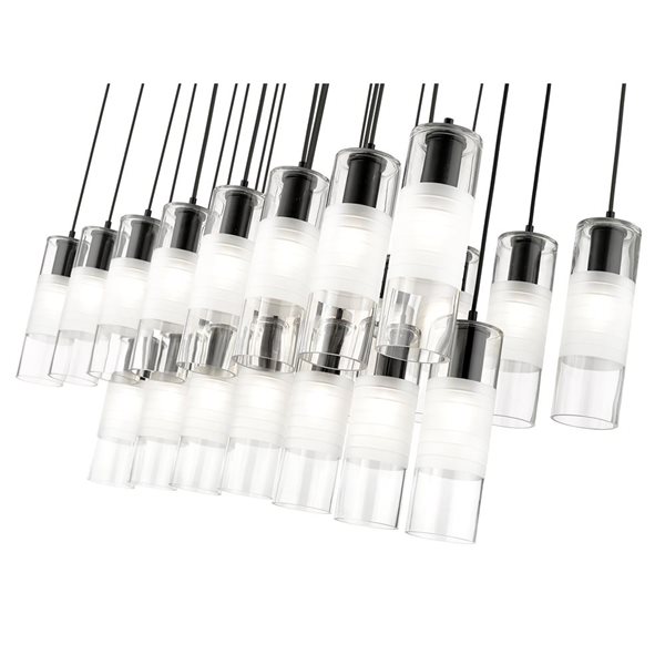 Z-Lite Alton Matte Black 23-Light Linear Chandelier