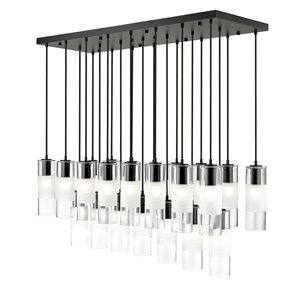 Z-Lite Alton Matte Black 23-Light Linear Chandelier