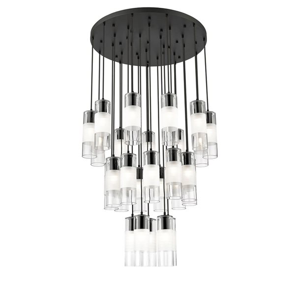 Z-Lite Alton Matte Black 27-Light Draped Chandelier