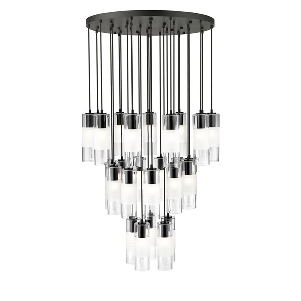 Z-Lite Alton Matte Black 27-Light Draped Chandelier