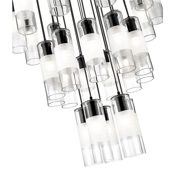 Z-Lite Alton Matte Black 27-Light Draped Chandelier