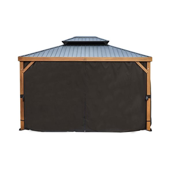 Gazebo Penguin Yosemite 10 x 12-ft Black Polyester Gazebo Curtains