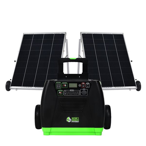 Nature's Generator Elite Gold 3600W Solar Generator with 100W Solar Panels