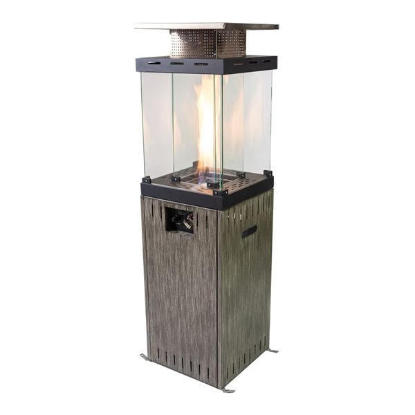 Deko Living Outdoor Grey 12,500 BTU Propane Patio Column Heater