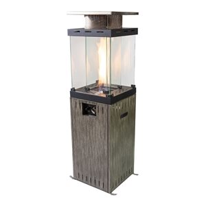 Deko Living Outdoor Grey 12,500 BTU Propane Patio Column Heater