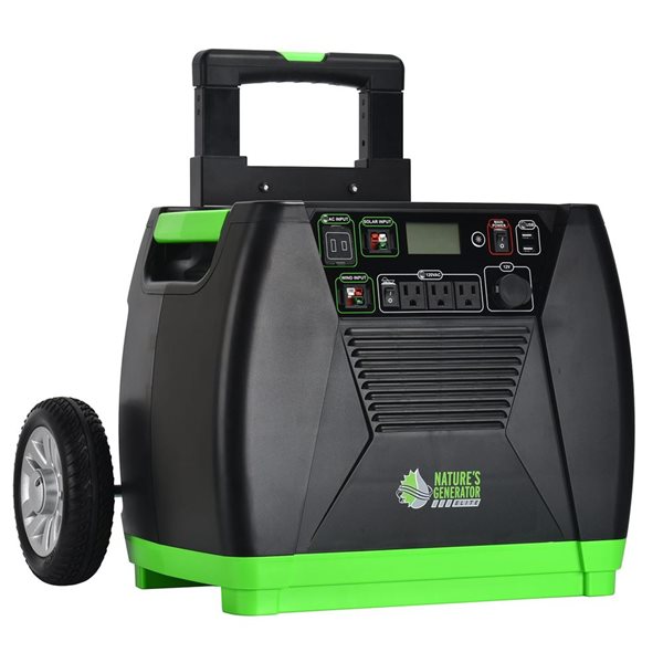 Nature's Generator Elite 3600W Solar Powered Portable Generator with Push Button Start