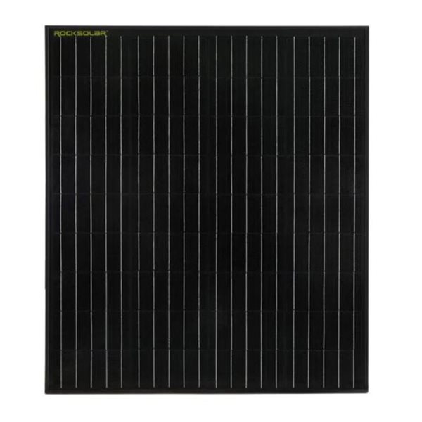 Rocksolar Black Diamond 100W 12V Rigid Monocrystalline Solar Panel