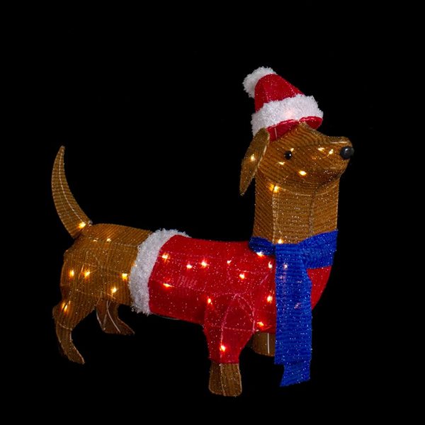 Northlight 26-in Freestanding LED Lighted Dachshund Dog