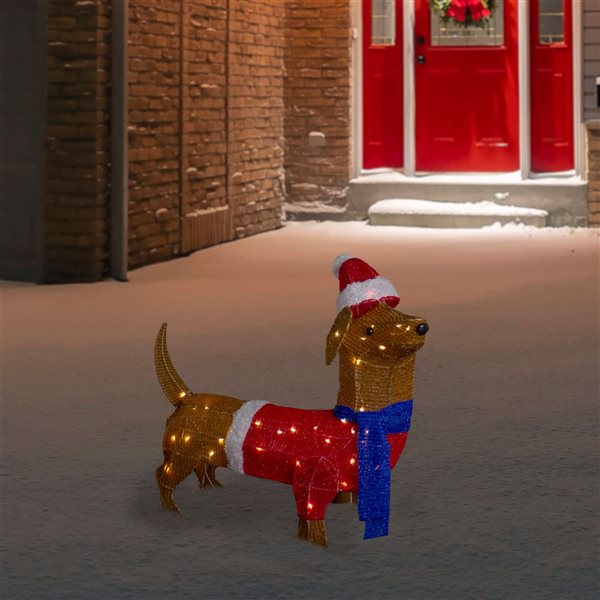 Northlight 26-in Freestanding LED Lighted Dachshund Dog