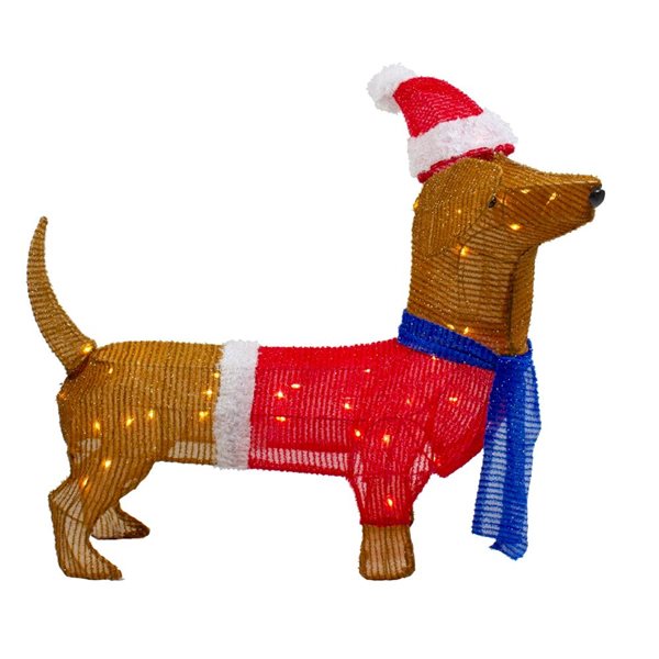 Northlight 26-in Freestanding LED Lighted Dachshund Dog