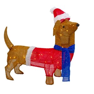 Northlight 26-in Freestanding LED Lighted Dachshund Dog