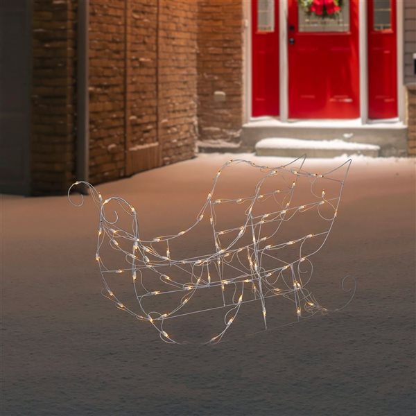 Northlight 48-in Freestanding Lighted Sleigh