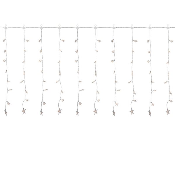 Northlight 7.5-ft 120 LED Warm White Curtain Christmas Lights on Clear Wire