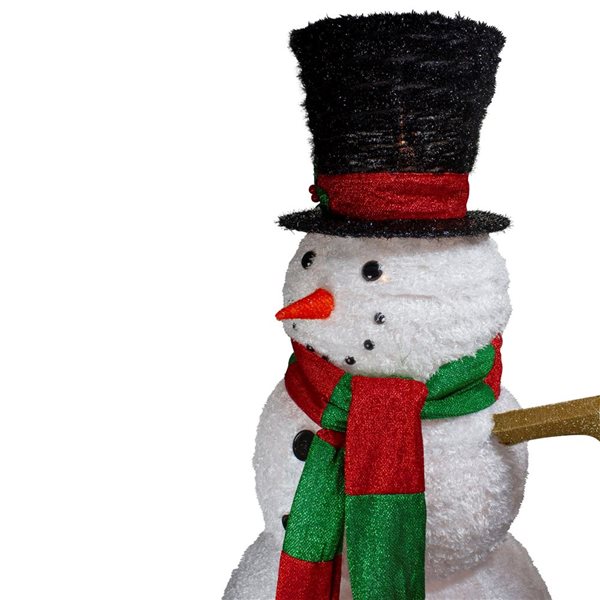 Northlight 60-in Freestanding Lighted Tinsel Snowman