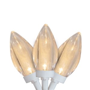 Northlight 41-ft 100 Warm White LED C9 Commercial Length Christmas Lights on White Wire